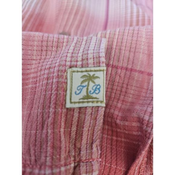 Tommy Bahama 100% Silk Plaid Checked Shirt Short Sleeve Men's Size XL - Picture 8 of 8